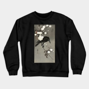 Crow with Cherry Blossoms Crewneck Sweatshirt